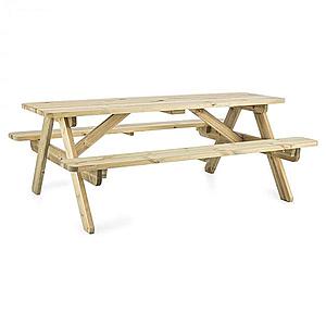 Blumfeldt Picknicker 180, piknikový stůl, zahradní set, 32 mm, borovicové dřevo obraz