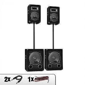 Malone 2.2 PA DJ Sound System Speakers & Subwoofer Set 2200W obraz