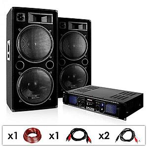 Electronic-Star DJ PA systém "DJ-42", zesilovač, reproduktor 3000W obraz