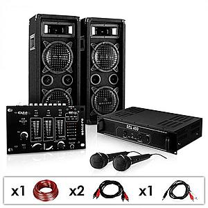 Electronic-Star DJ set "DJ-24M", zesilovač, mixpult, repro, mikrofon, 1200W obraz