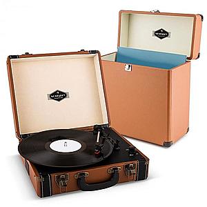 Auna Jerry Lee Record Collector Set brown | retro gramofon | kufřík na gramofonové desky obraz