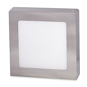 Ecolite Stříbrný přisazený LED panel hranatý 170 x 170mm 12W Barva světla: Denní bílá LED-CSQ-12W/41/CHR obraz