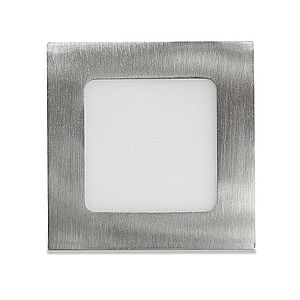 Ecolite Stříbrný vestavný LED panel hranatý 120 x 120mm 6W Barva světla: Teplá bílá LED-WSQ-6W/27/CHR obraz