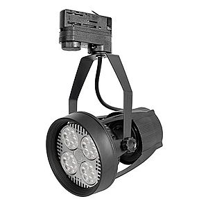 T-LED Černé lištové svítidlo 3F + LED žárovka 35W Barva světla: Teplá bílá 105601_032601 obraz