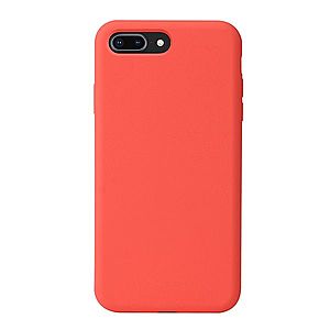 Prémiový silikonový kryt MasterMobile pro Apple iPhone 7 Plus/ 8 Plus Barva: Světle červená (Coral red) obraz