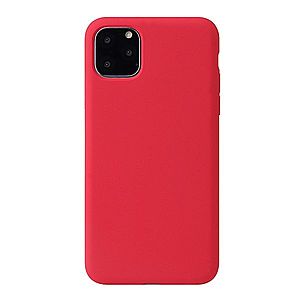 Prémiový silikonový kryt MasterMobile pro Apple iPhone 11 Barva: Tmavě červená (Carmine red) obraz