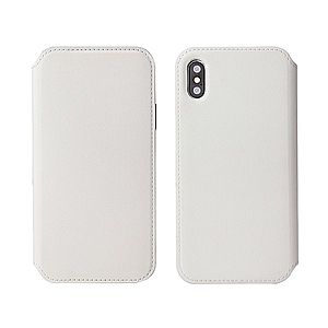 Kožené TPU flipové pouzdro MasterMobile pro iPhone XS Barva: Bílá (White) obraz