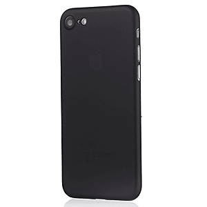 Ultra tenký plastový kryt MasterMobile Standard pro Apple iPhone 6 / 6s poloprůhledný matný s výřezem pro logo Barva: : Černá (black) obraz