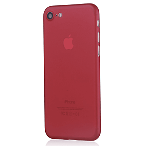 Ultra tenký plastový kryt MasterMobile Standard pro Apple iPhone 6 / 6s poloprůhledný matný s výřezem pro logo Barva: : Červená (red) obraz