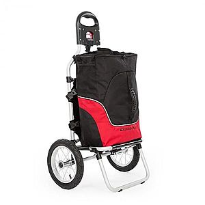 DURAMAXX Carry Grey, přívěs za kolo, ruční vozík, max. 20 kg, černo-červený obraz