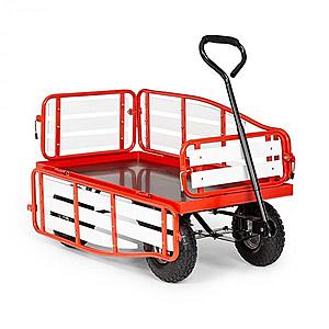 Waldbeck Ventura, ruční vozík, maximální zátěž 300 kg, ocel, WPC, červený obraz