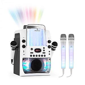 Auna Kara Liquida BT grau + Dazzl Mic Set Karaokeanlage Mikrofon LED-Beleuchtung obraz