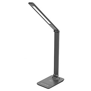 Solight LED stolní lampa 10W s bezdrátovým nabíjením, šedá WO55-G obraz