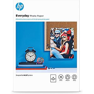 HP Everyday Glossy Photo Paper, 25 listů/A4/210 x 297 mm Q5451A obraz