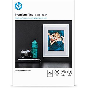 HP Premium Plus Glossy Photo Paper, 20 listů/A4/210 x 297 mm CR672A obraz