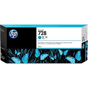 HP Azurová inkoustová kazeta DesignJet 728, 300 ml F9K17A obraz