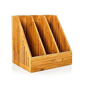 Blumfeldt Stolní organizér, 3 složky, rozměry: 26, 5 × 28 × 30 cm, na formát A4, bambus obraz