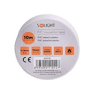 Solight Izolační páska 15mm x 0, 13mm x 10m, bílá AP01B obraz