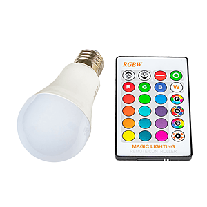 T-LED RGBW LED žárovka 5W E27 Barva světla: RGB + teplá bílá 021170 obraz