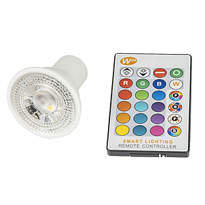 T-LED RGBW LED bodová žárovka 5W GU10 230V Barva světla: RGB + teplá bílá 021160 obraz