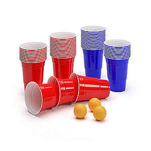 BeerCup Nadal, 16 Oz, Red & Blue Party Pack, kelímky, dvě barvy, včetně míčků a pravidel obraz