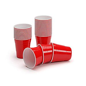 BeerCup Nadal 10 Oz, červené párty sklenice, ve stylu amerických univerzit, 295 ml, opakovaně použitelné obraz