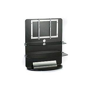 Electronic-Star avS12-Black, TV stůl, sklo, 2 patra, LCD držák, rack, černý obraz