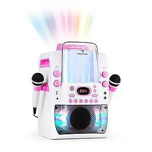 Auna Kara Liquida BT karaoke zařízení, světelná show, vodní fontána, bluetooth, bílá/růžová barva obraz