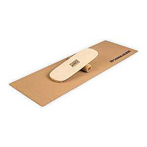 BoarderKING Indoorboard Flow, balanční deska, podložka, válec, dřevo/korek obraz
