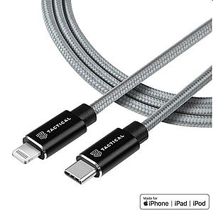 Tactical kevlarový USB-C/Lightning MFI kabel, 0.3m obraz