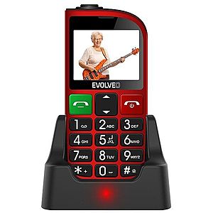 Evolveo EasyPhone FM, Red + nabíjecí stojan obraz