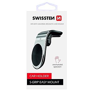 Swissten magnetický držák do ventilace auta S-Grip easy mount, stříbrný obraz