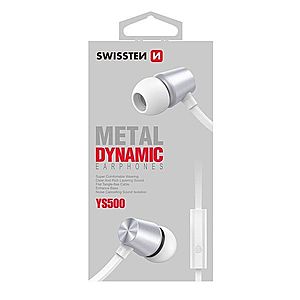 Sluchátka Swissten Dynamic YS500, stříbrné obraz