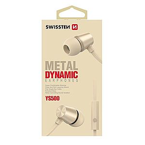 Sluchátka Swissten Dynamic YS500, zlaté obraz