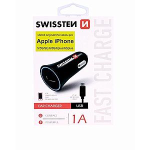 Autonabíječka Swissten s Micro-USB kabelem a originálním Lightning kabelem MD818 obraz
