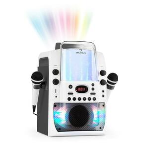 Auna Kara Liquida BT karaoke zařízení, světelná show, vodní fontána, bluetooth, bílá/šedá barva obraz