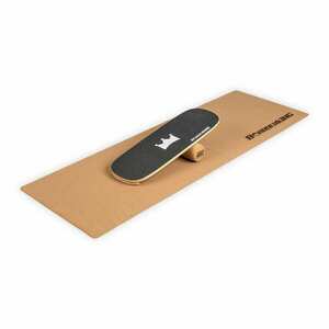 BoarderKING Indoorboard Classic, balanční deska, podložka, válec, dřevo/korek, červená obraz