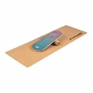 BoarderKING Indoorboard Classic, balanční deska, podložka, válec, dřevo/korek, červená obraz