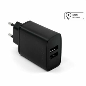 FIXED Síťová nabíječka Smart Rapid Charge s 2 x USB, 15W, černá obraz