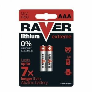 Lithiová mikrotužková baterie AAA, RAVER Extreme, 2 kusy obraz