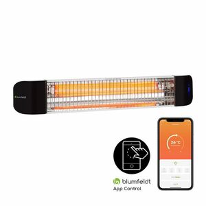 Blumfeldt Smartwave, infračervený ohřívač, karbonová trubice, 2400 W, ovládání přes aplikaci, bílý obraz