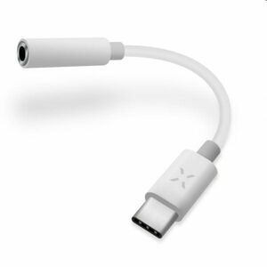 FIXED LINK Redukce pro připojení sluchátek z USB-C na 3, 5 mm jack s DAC chipom, bílá obraz