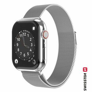 Swissten Milanese Loop řemínek pro Apple Watch 38-40, stříbrný obraz