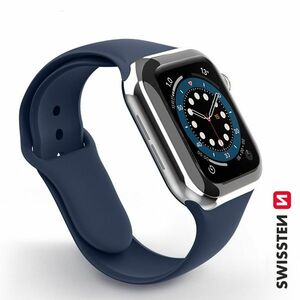 Swissten silikonový řemínek pro Apple Watch 38-40, modrý obraz