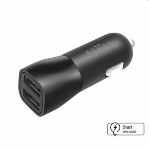 FIXED Autonabíječka Smart Rapid Charge 2x USB, 15 W, černá obraz