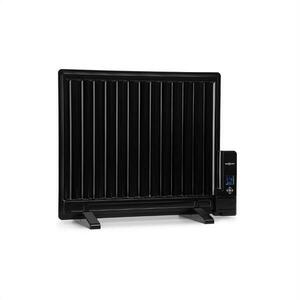 OneConcept Wallander, olejový radiátor, 600 W, termostat, olejové vyhřívání, plochý design, černý obraz