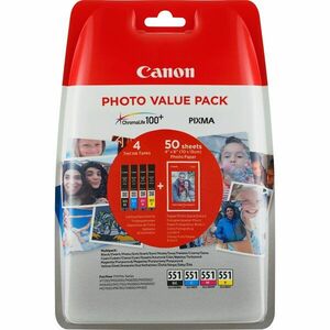 Canon CLI-551 C/M/Y/BK inkoustová náplň 4 kusů 6508B005 obraz
