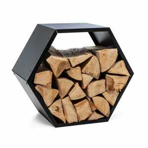 Blumfeldt Firebowl Hexawood Black, stojan na dřevo, šestiúhelníkový tvar, 50, 2 × 58 × 32 cm obraz