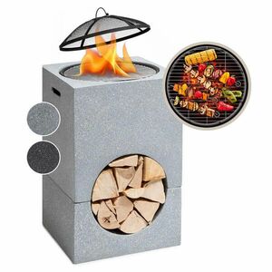 Blumfeldt Monolith, ohniště s grilem, MgO a ocelový plášť, lapač jisker obraz
