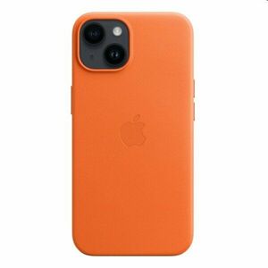 Apple iPhone 14 Leather Case with MagSafe, orange obraz